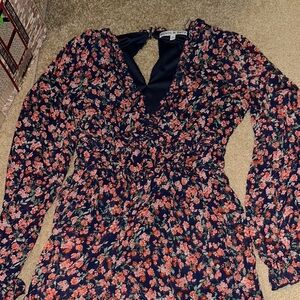 Floral Long Sleeve Jumpsuit